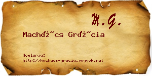 Machács Grácia névjegykártya